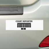 Bumpersticker voor gerechtelijk verslaggever (Op auto)