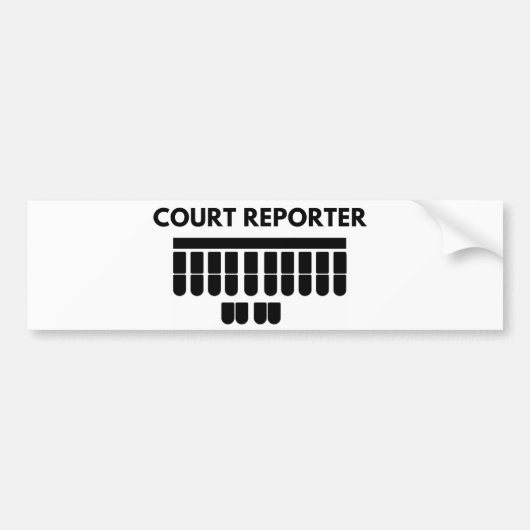 Bumpersticker voor gerechtelijk verslaggever (Voorkant)