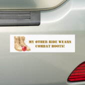 bumpersticker voor gevechtslaarzen (Op auto)