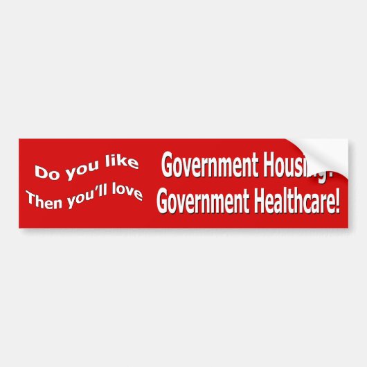 Bumpersticker voor gezondheidszorg (Voorkant)