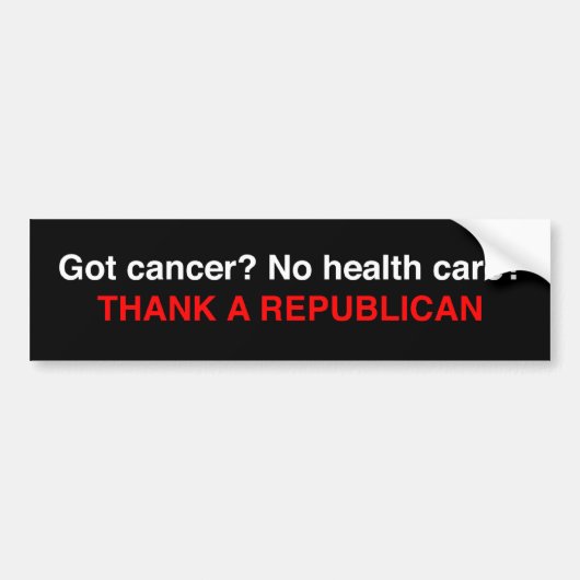 Bumpersticker voor gezondheidszorg (Voorkant)
