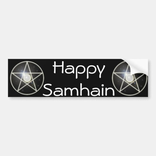 Bumpersticker voor gloeiend pentagram 1 (Voorkant)
