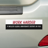 Bumpersticker voor harder werken (Op auto)