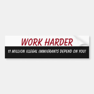 Bumpersticker voor harder werken