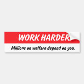 Bumpersticker voor harder werken (Voorkant)