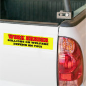 Bumpersticker voor harder werken (Op Truck)