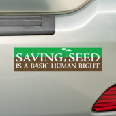Bumpersticker voor het opslaan van zaaigoed (Op auto)