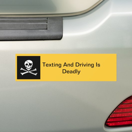 Bumpersticker voor het sms- en besturen (Op auto)