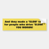 Bumpersticker VOOR HET VERKEER "DE LANGE STAND" (Voorkant)