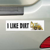 Bumpersticker voor hoefijzer ik hou van Dirt (Op auto)