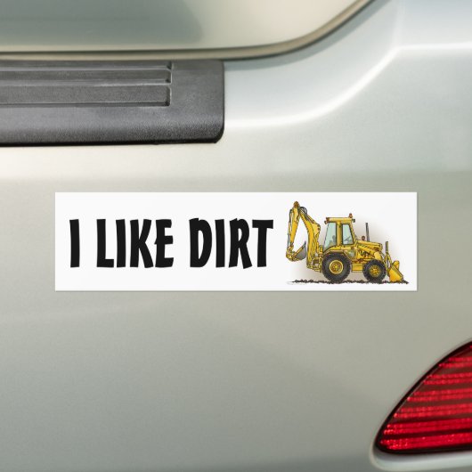 Bumpersticker voor hoefijzer ik hou van Dirt (Op auto)