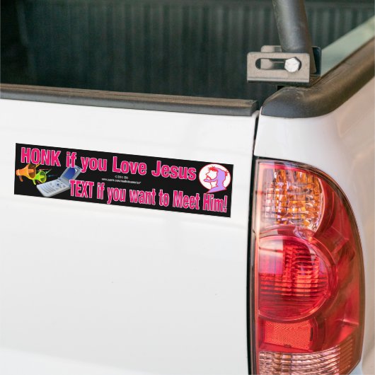 Bumpersticker voor Honk en Tekst (Op Truck)