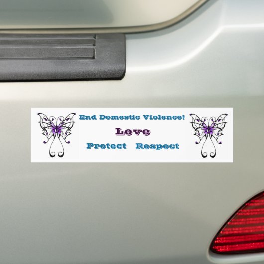 Bumpersticker voor huiselijk geweld (Op auto)