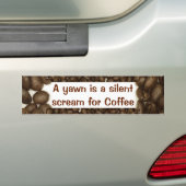 bumpersticker voor koffiebonen (Op auto)
