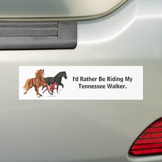 Bumpersticker voor looppaarden (Op auto)