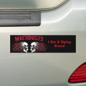 bumpersticker voor machinist (Op auto)