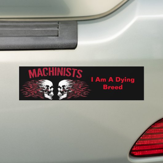 bumpersticker voor machinist (Op auto)
