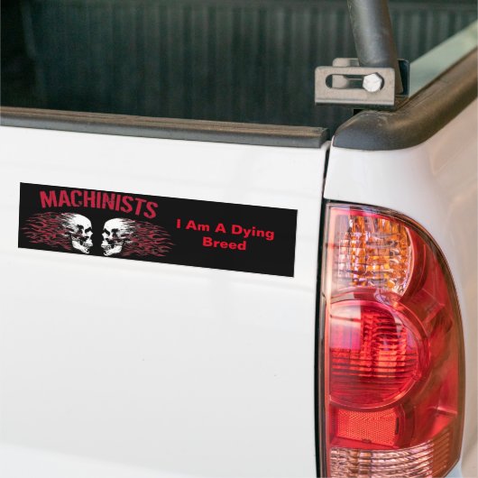 bumpersticker voor machinist (Op Truck)