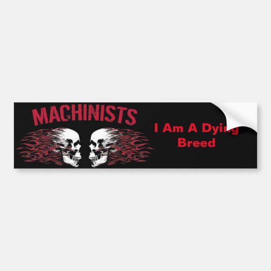 bumpersticker voor machinist (Voorkant)