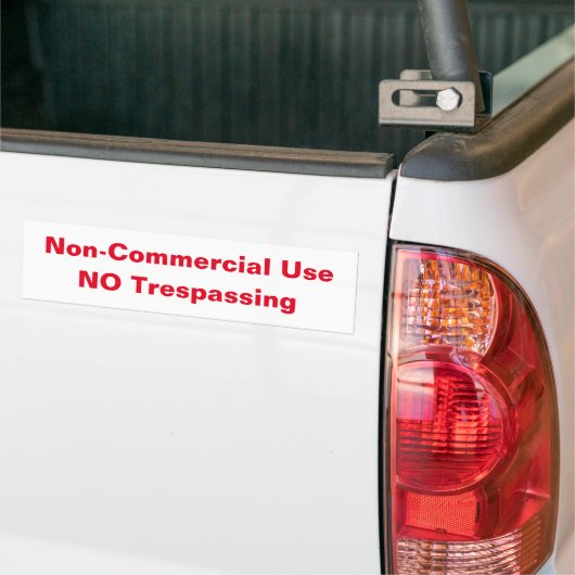 Bumpersticker voor niet-commercieel gebruik (Op Truck)