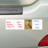 Bumpersticker voor Obama & 99,9 % van de Amerikane (Op auto)