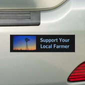 Bumpersticker voor ondersteuning van boerderij - C (Op auto)