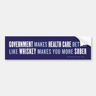 Bumpersticker voor overheid en gezondheidszorg