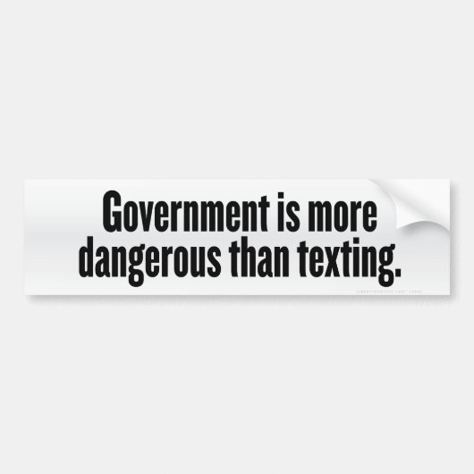 Bumpersticker voor overheid en textiel (Voorkant)