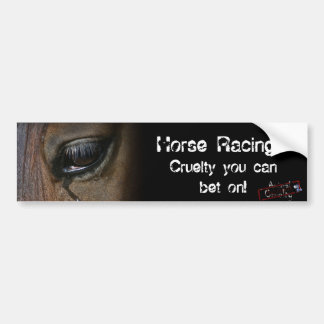 Bumpersticker voor paardenraces