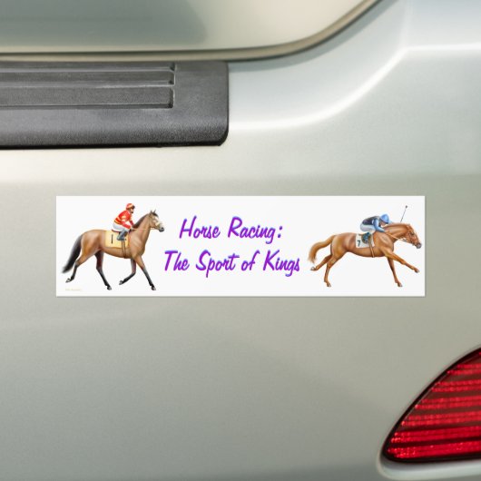 Bumpersticker voor paardenraces (Op auto)