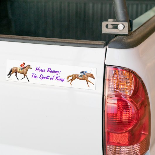 Bumpersticker voor paardenraces (Op Truck)
