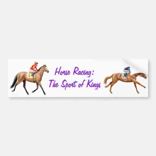 Bumpersticker voor paardenraces (Voorkant)