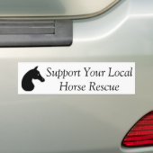 Bumpersticker voor paardenredding (Op auto)