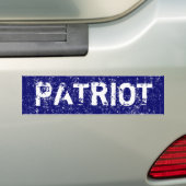 Bumpersticker voor patriot (vervormd uiterlijk) (Op auto)