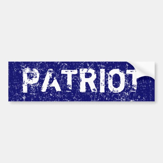 Bumpersticker voor patriot (vervormd uiterlijk) (Voorkant)