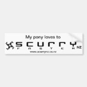 Bumpersticker voor pony (Voorkant)