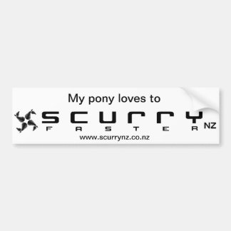 Bumpersticker voor pony