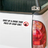 BUMPERSTICKER VOOR PRAATZIEKE SMS'ERS "HOU JE MOND (Op Truck)