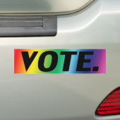 Bumpersticker voor pride regenboogkleuren (Op auto)