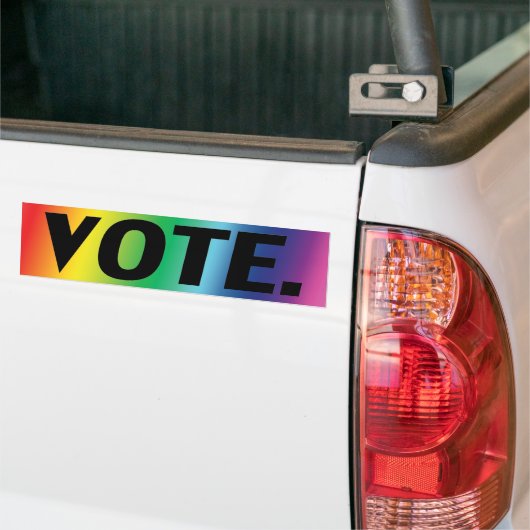 Bumpersticker voor pride regenboogkleuren (Op Truck)