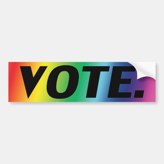 Bumpersticker voor pride regenboogkleuren (Voorkant)