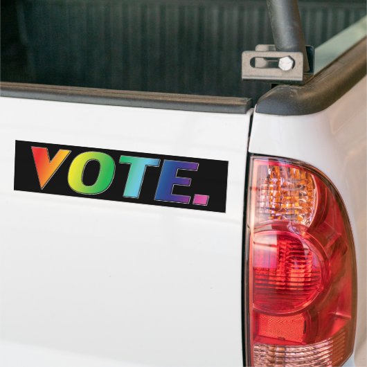 Bumpersticker voor pride regenboogkleuren (Op Truck)