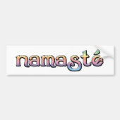 bumpersticker voor regenbooglettertype Namaste (Voorkant)