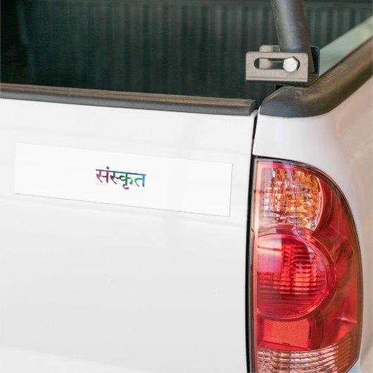 bumpersticker voor sanskriet (Op Truck)