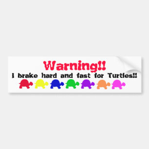 bumpersticker voor schildpad (kleurrijk)