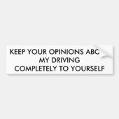 "BUMPERSTICKER VOOR SNELLE BESTUURDER" BUMPERSTICKER (Voorkant)