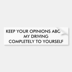 "BUMPERSTICKER VOOR SNELLE BESTUURDER" BUMPERSTICKER