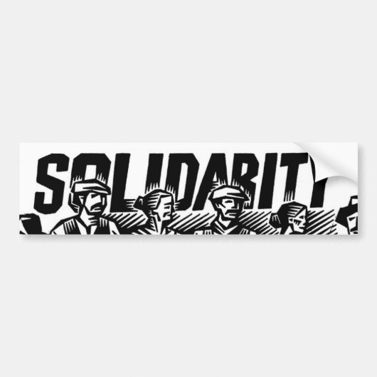 Bumpersticker voor solidariteit van werknemers (Voorkant)