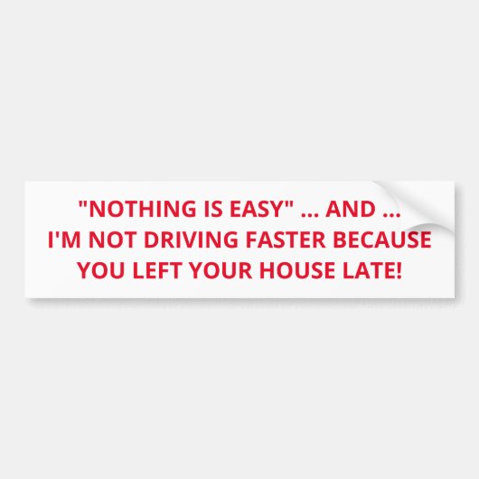 BUMPERSTICKER VOOR STOMME MENSEN (Voorkant)