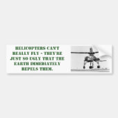 Bumpersticker voor Ugly Helikopter (Voorkant)